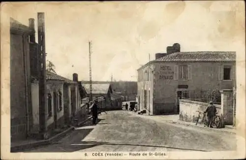 Ak Coex Vendee, Route de St. Gilles, Hotel Arnaud