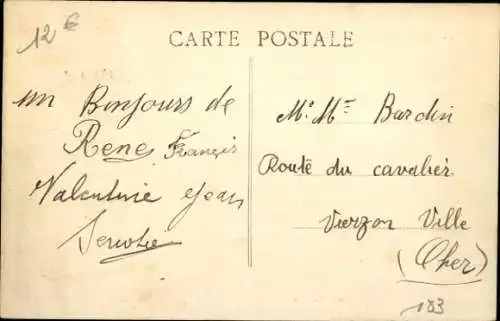 Ak Montmarault Allier, Rue de l'Eglise, Restaurant