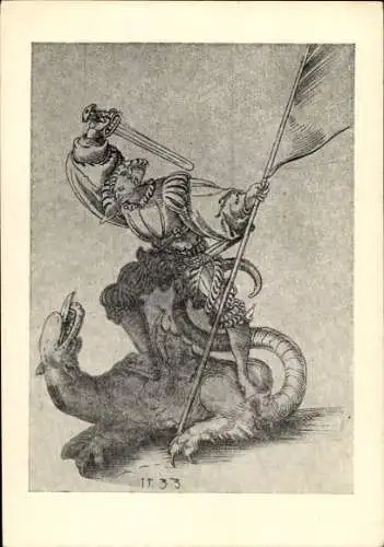 Künstler Ak Schön, Erhard, Der Heilige Georg