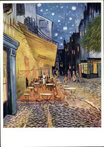 Künstler Ak Van Gogh, Vincent, Café-Terrasse am Abend
