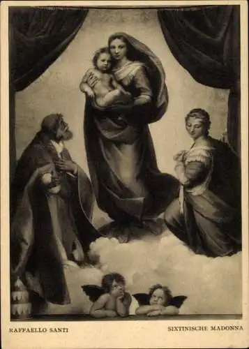 Künstler Ak Santi, Raffaello, Sixtinische Madonna