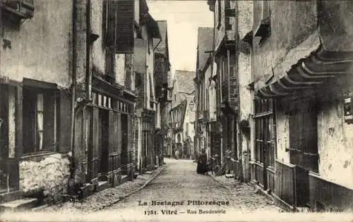Ak Vitré Ille-et-Vilaine, Rue Baudrairie