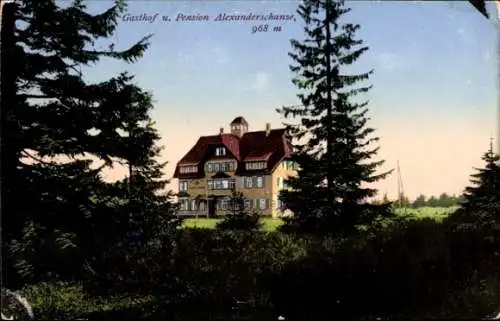 Ak Kniebis Freudenstadt im Schwarzwald, Gasthof Alexanderschanze