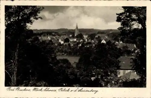 Ak Buckow in der Märkischen Schweiz, Stadtansicht von  Kirche sichtbar, idyllische Landschaft