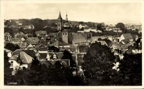 Ak Lennep Remscheid im Bergischen Land, Stadtansicht, Kirchen, Dächer,  Architektur