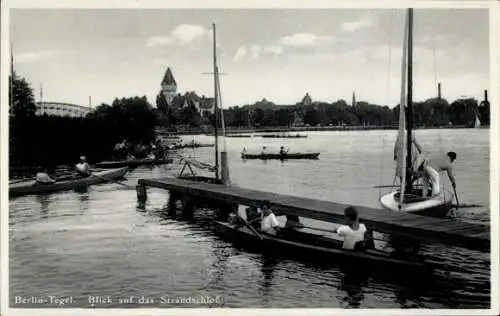 Ak Berlin Reinickendorf Tegel, Blick auf das Strandschloss