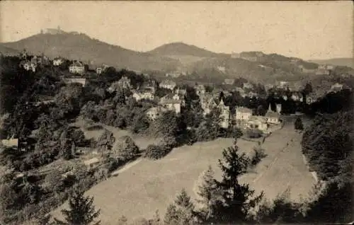 Ak Lutherstadt Eisenach Thüringen, Hellthal, Landschaft mit Hügeln und Häusern, r Hintergrund, sc