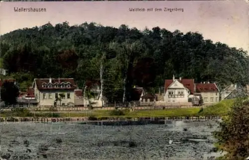 Ak Waltershausen in Thüringen, Waldteich, Ziegenberg