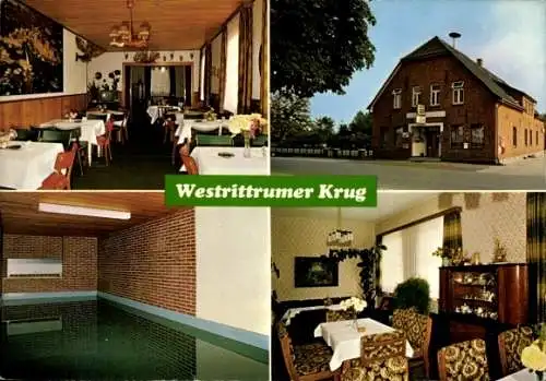 Ak Westrittrum Großenkneten Niedersachsen, Westrittrumer Krug, Innenansicht, Inh. A. Kapfenstein