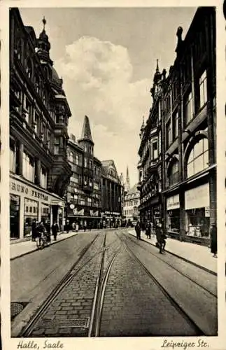 Ak Halle an der Saale, Leipziger Straße