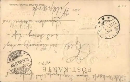 Präge Wappen Ak Baden, Krone