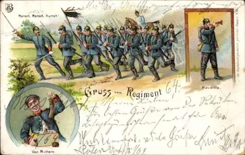 Litho Regiment 64, Marsch, Marsch, Hurrah, Humor