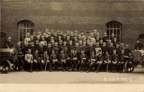 Foto Ak RVBF Regiment 1912-1913, Gruppenbild