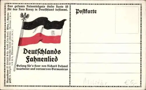 Lied Ak Deutsches Fahnenlied, Richard Dehmel