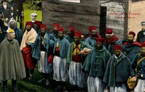 Ak Kriegsgefangene 1914-1915, Gefangene Zuaven