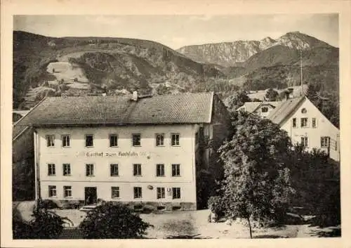 Ak Bergen im Chiemgau in Oberbayern, Hochfelln, Gasthof zum Hochfelln, Berglandschaft, r Stil, ke