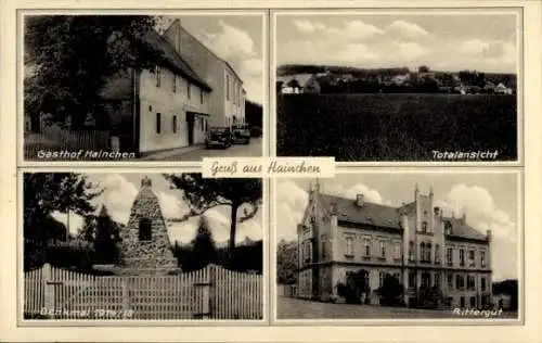 Ak Hainchen Netphen im Siegerland, Gasthof  Totalansicht, Rittergut, monument