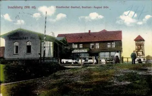 Ak Brotterode in Thüringen, Großer Inselsberg,  Preußischer Gasthof, August Stör, farbige 