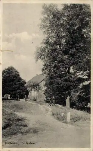 Ak Diefenau bei Asbach im Westerwald, Dorfidyll