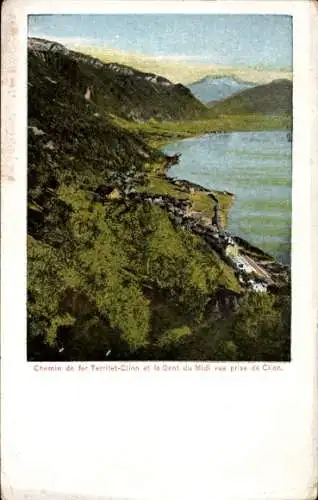 Ak Glion Montreux Kanton Waadt, Chemin de Fer de Territet Glion, Totale
