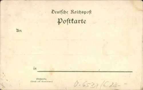 Litho Schleifreisen in Thüringen, Gasthof zum Hirsch, Kirche