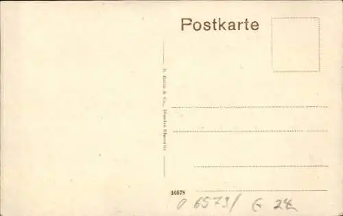 Ak Hohenleuben in Thüringen, Marktplatz, Häuser, Statue, Abendstimmung