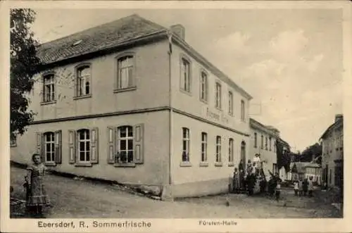 Ak Ebersdorf in Thüringen, Forsthaus  R. Sommerfrische, Fürsten-Halle, ländliche Kulisse