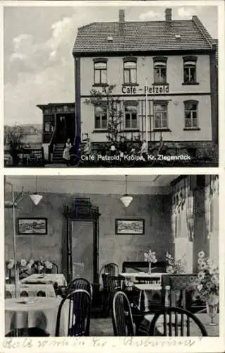 Ak Krölpa in Thüringen, Café Petzold