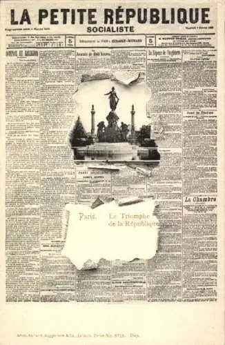 Zeitungs Ak Paris III, Triomphe de la République