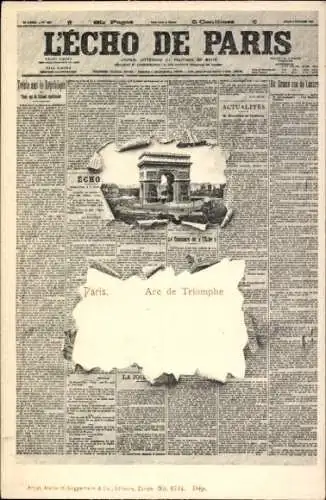 Zeitungs Ak Paris VIII, Triumphbogen