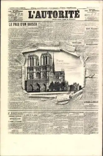 Zeitungs Ak Paris IV Ile de la Cité, Kathedrale Notre Dame