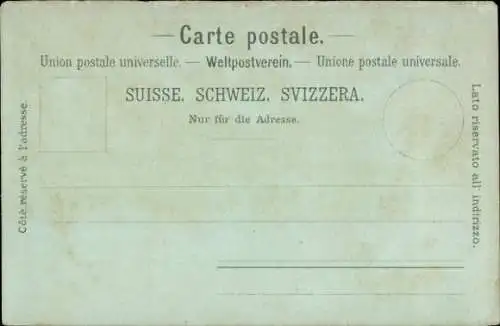 Mondschein Litho Luzern Stadt Schweiz, Panorama