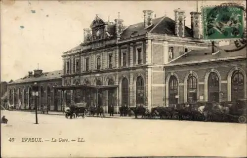 CPA Évreux Eure, Gare