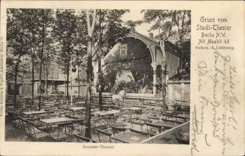 Ak Berlin Tiergarten Alt Moabit, Sommer-Theater, Stadt-Theater Ökonom Limbourg
