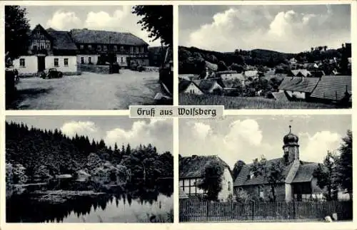 Ak Wolfsberg Sangerhausen, Stadtansicht, am Fluss, Kirche