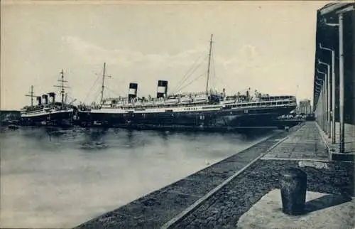 Ak Buenos Aires Argentinien, Passagierdampfer, Hafen