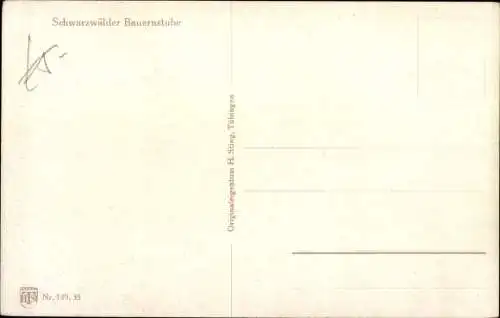 Künstler Ak Schwarzwälder Bauernstube, Frauen in Tracht bei Handarbeiten