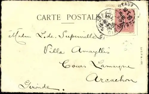 Künstler Ak Bordeaux Gironde, Vue prise des Chartrons, Segelschiffe