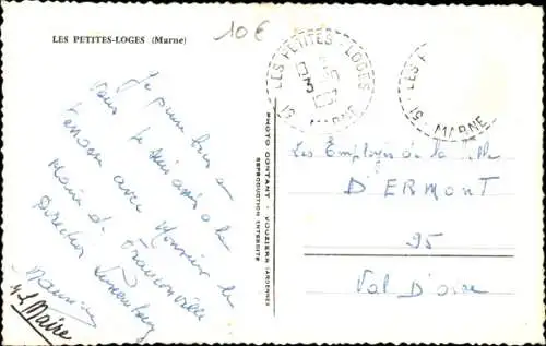 Ak Les Petites Loges Marne, Straßenpartie, Cafe