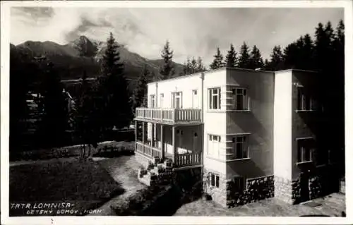 Ak Tatranská Lomnica Tatralomnicz Tatralomnitz Vysoké Tatry Hohe Tatra Slowakei, Hausansicht