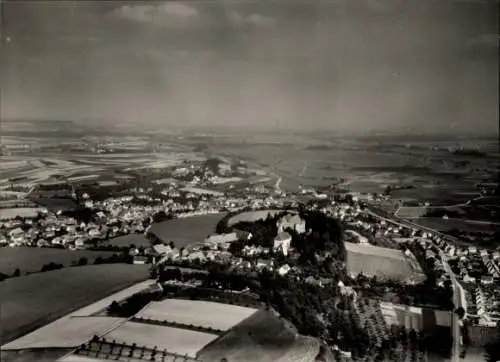 Ak Erbach im Odenwald Hessen,  Luftbild, Schloss, Fachwerkhäuser