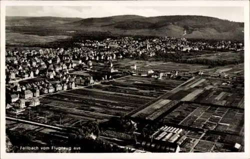 Ak Fellbach in Württemberg, Fliegeraufnahme