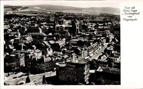 Ak Trier Mosel, Fliegeraufnahme vom Porta Nigra, Fliegeraufnahme