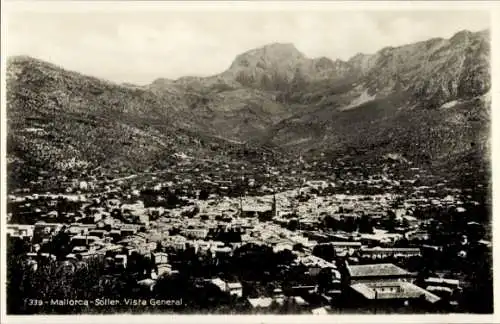Ak Soller Mallorca Balearische Inseln, Blick auf  Mallorca, Berge im Hintergrund,  
