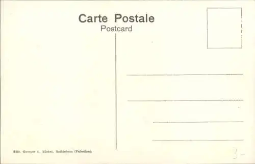 Ak Bethlehem Palästina, Jour de Noel