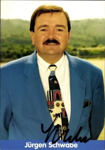 Autogrammkarte Vorsitzender Jürgen Schwabe, SC Neukirchen 1864, Autogramm