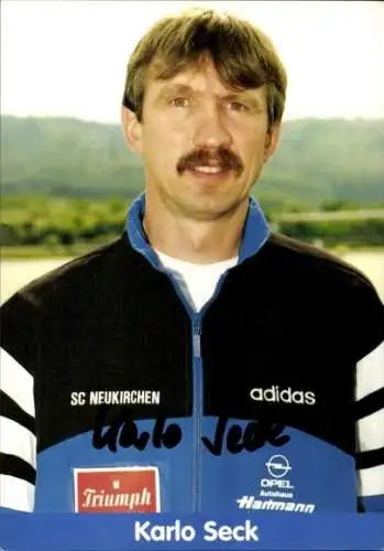 Autogrammkarte Koordinationstrainer Karlo Seck, SC Neukirchen 1864, Autogramm