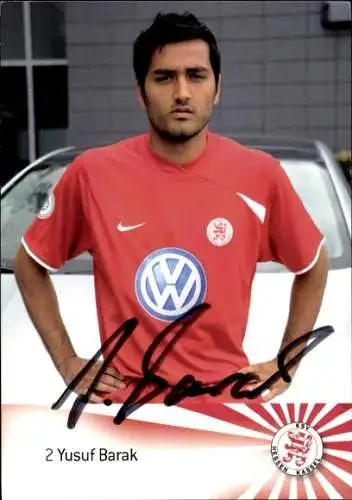 Autogrammkarte Fußballer Yusuf Barak, KSV Hessen Kassel, Autogramm