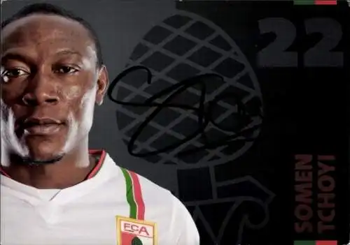 Autogrammkarte Fußballer Somen Tchoyi, FC Augsburg, Autogramm