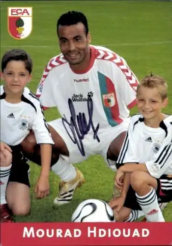 Autogrammkarte Fußballer Mourad Hdiouad, FC Augsburg, Autogramm